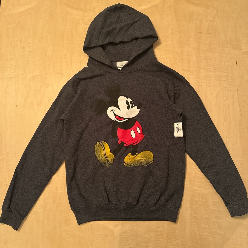 Disney Charcoal Hoodie with Mickey Mouse